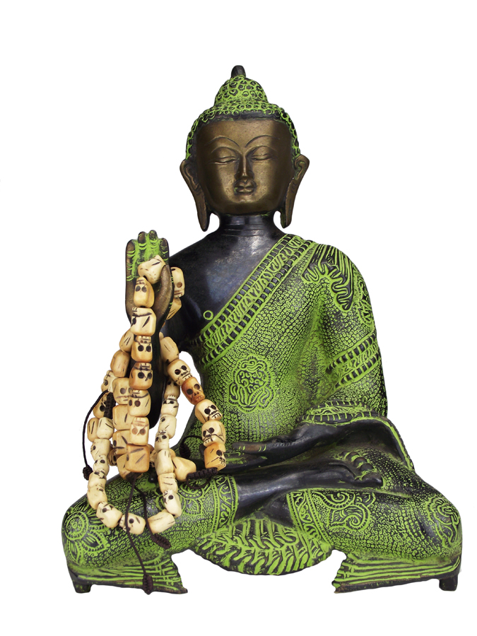 Knochen Mala Gebetskette Yak Knochen Buddhismus Nepal Totenkopf Totenköpfe Hindu